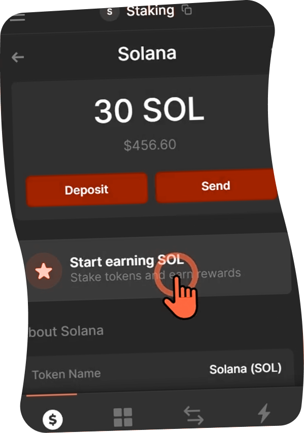 phantom wallet staking interface